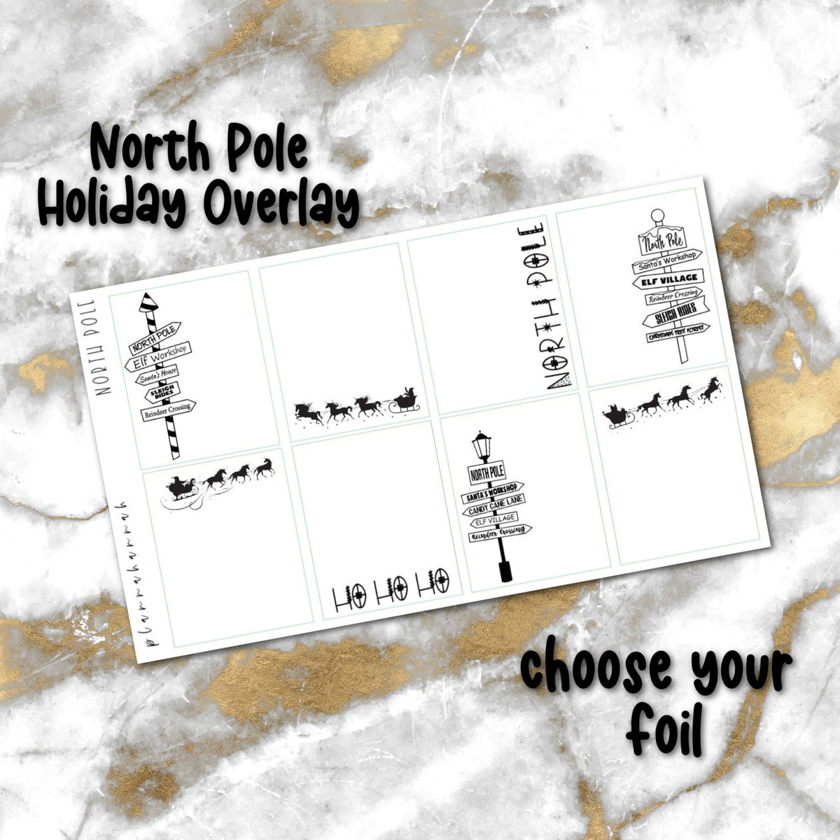 North Pole | Foiled Holiday Overlay