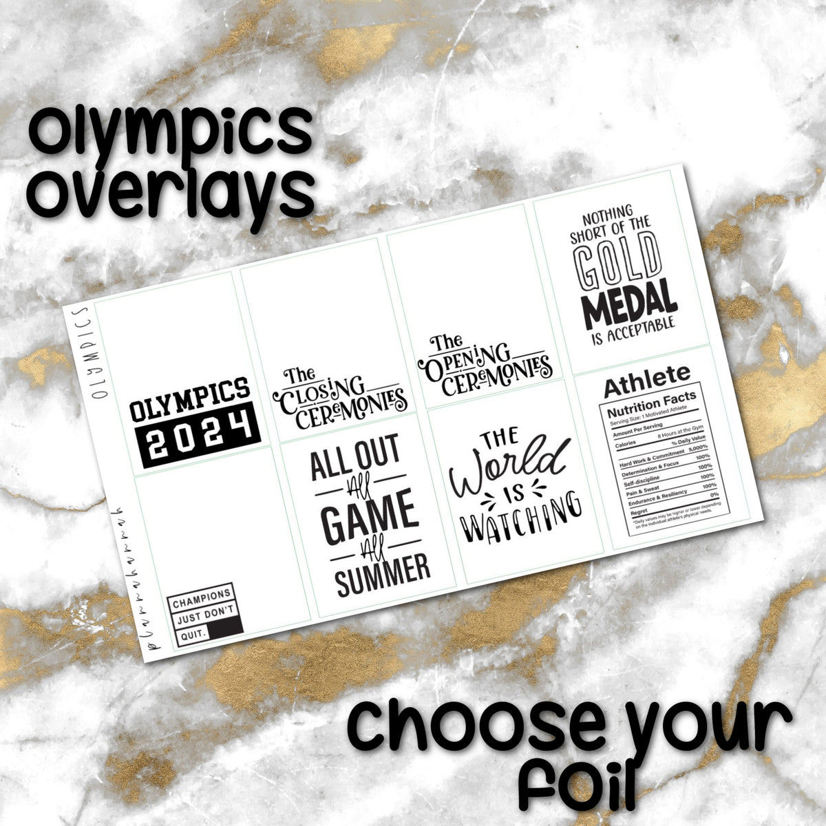 Olympics | Foiled Overlay