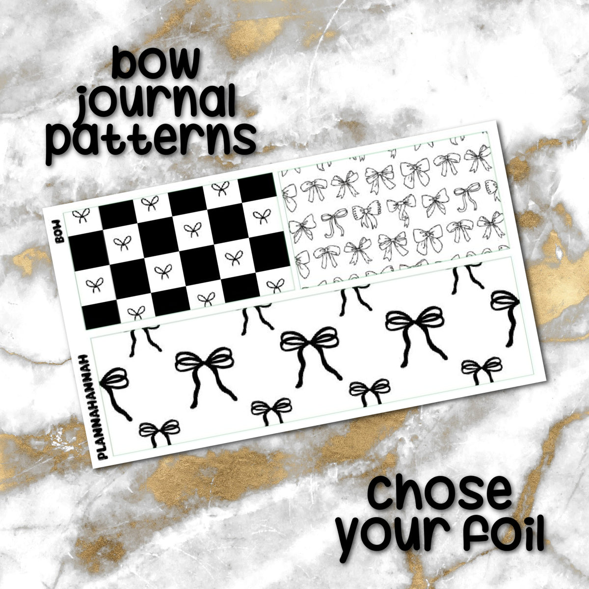 Bow | Foiled Journaling Patterns