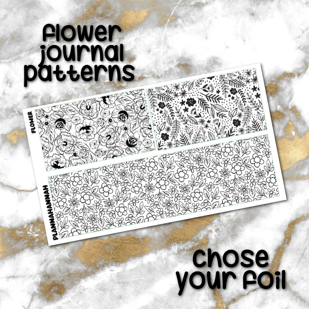 Flower | Foiled Journaling Patterns