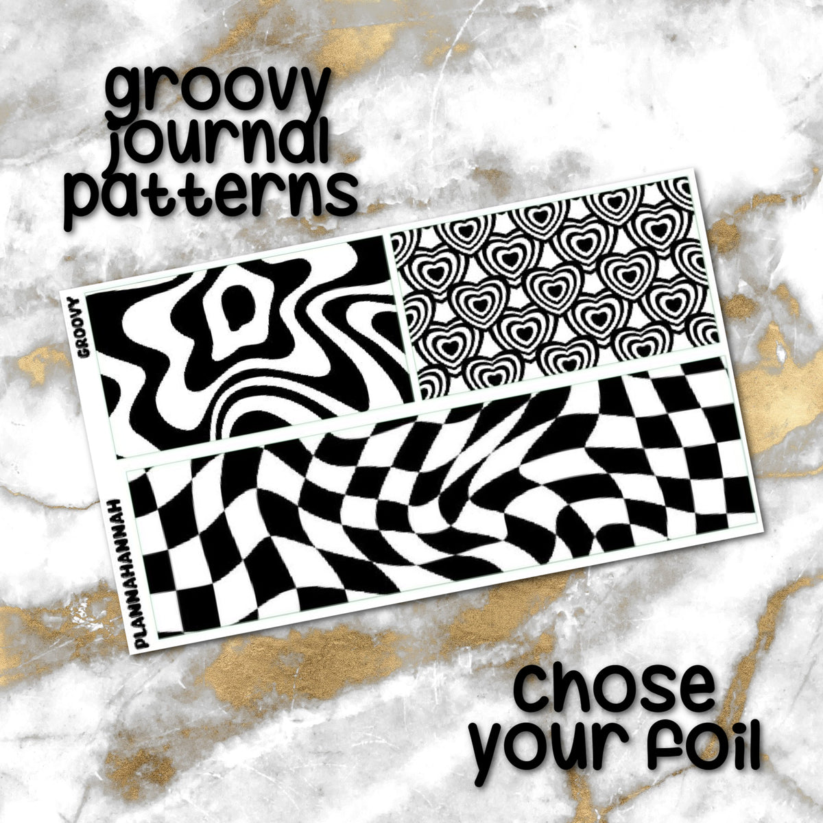 Groovy | Foiled Journaling Patterns