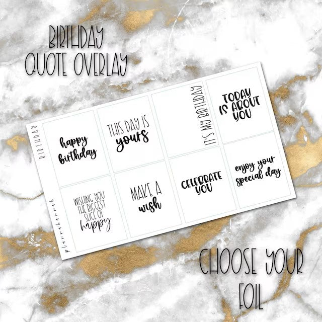Birthday | Foiled Quote