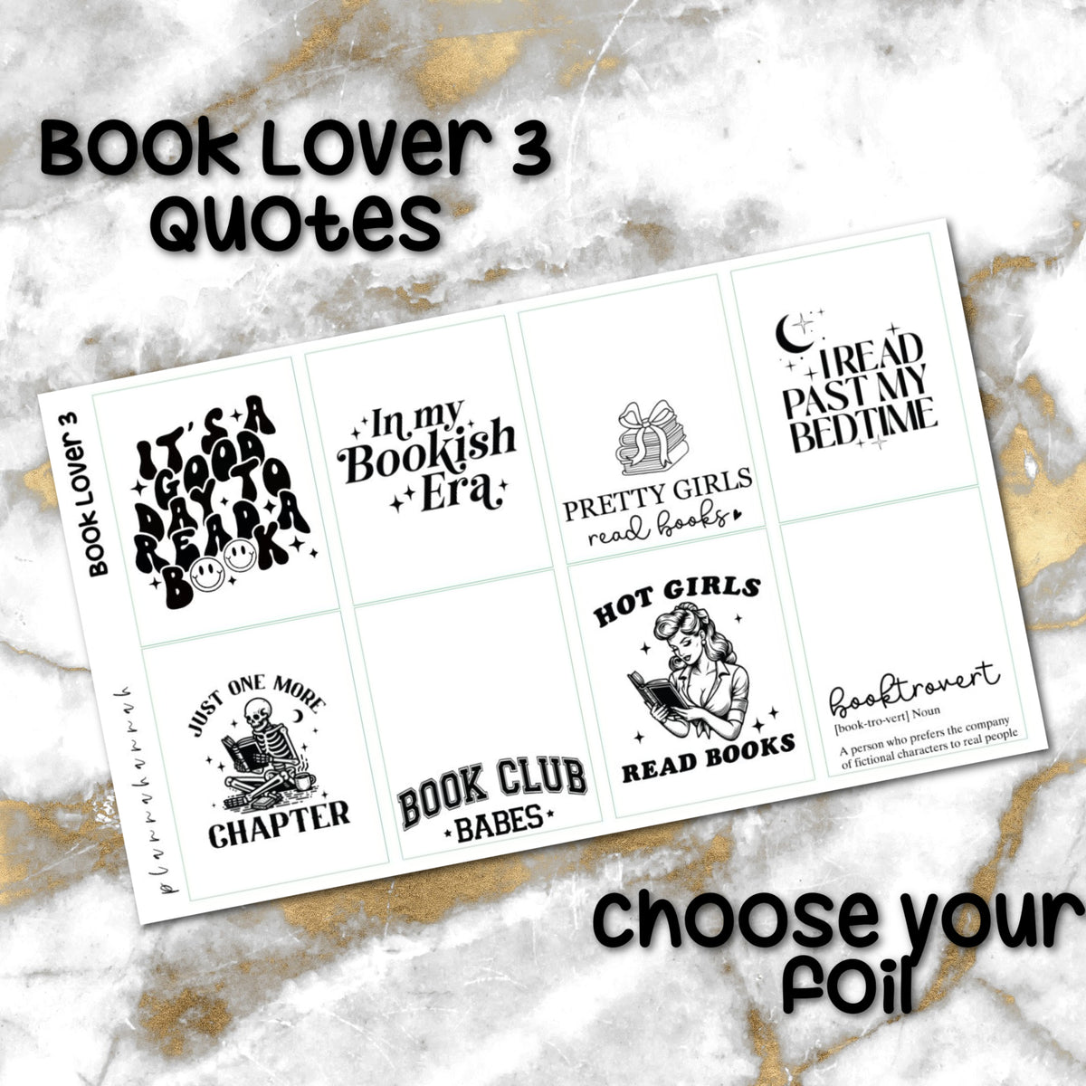 Book Lover 3 | Foiled Quotes