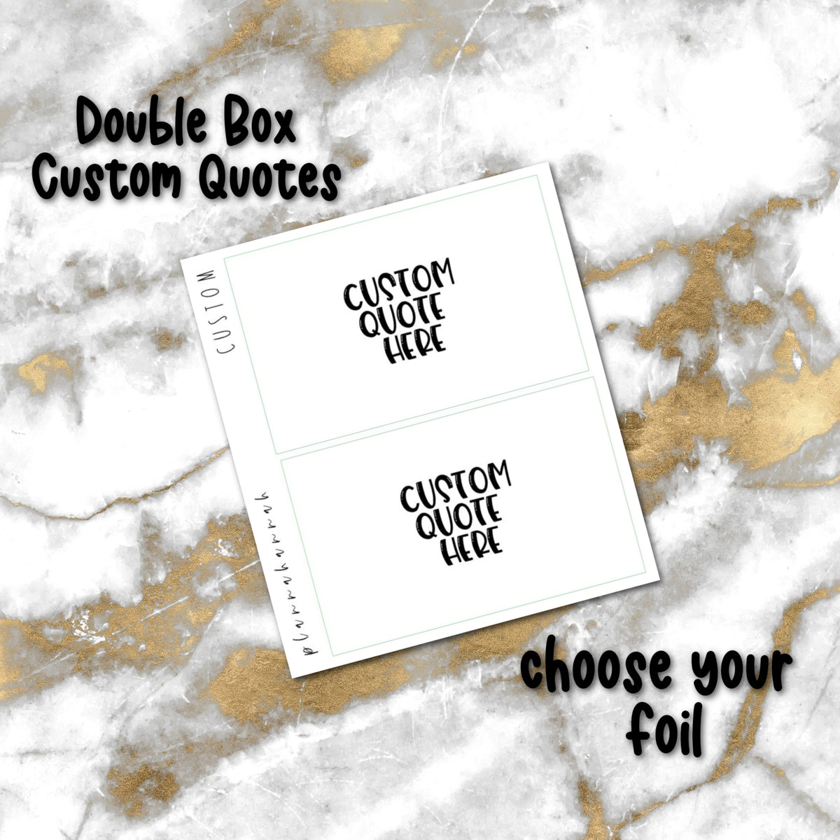 Custom Double Box Quotes | Foiled Quotes