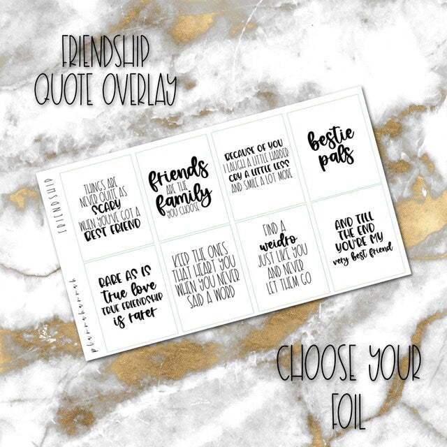Friendship | Foiled Quote