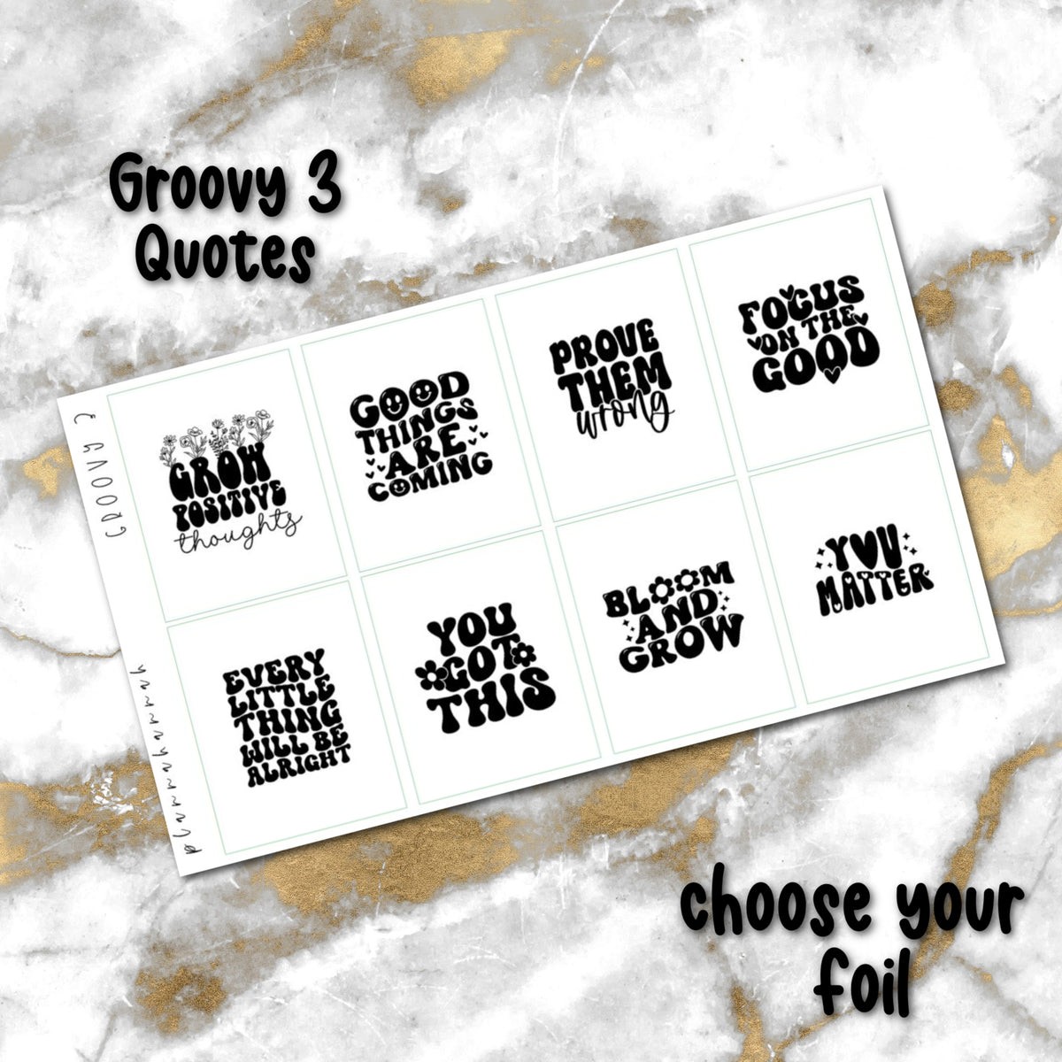Groovy 3 | Foiled Quote