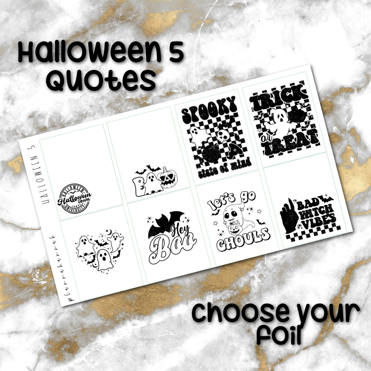Halloween 5 | Foiled Halloween Quotes