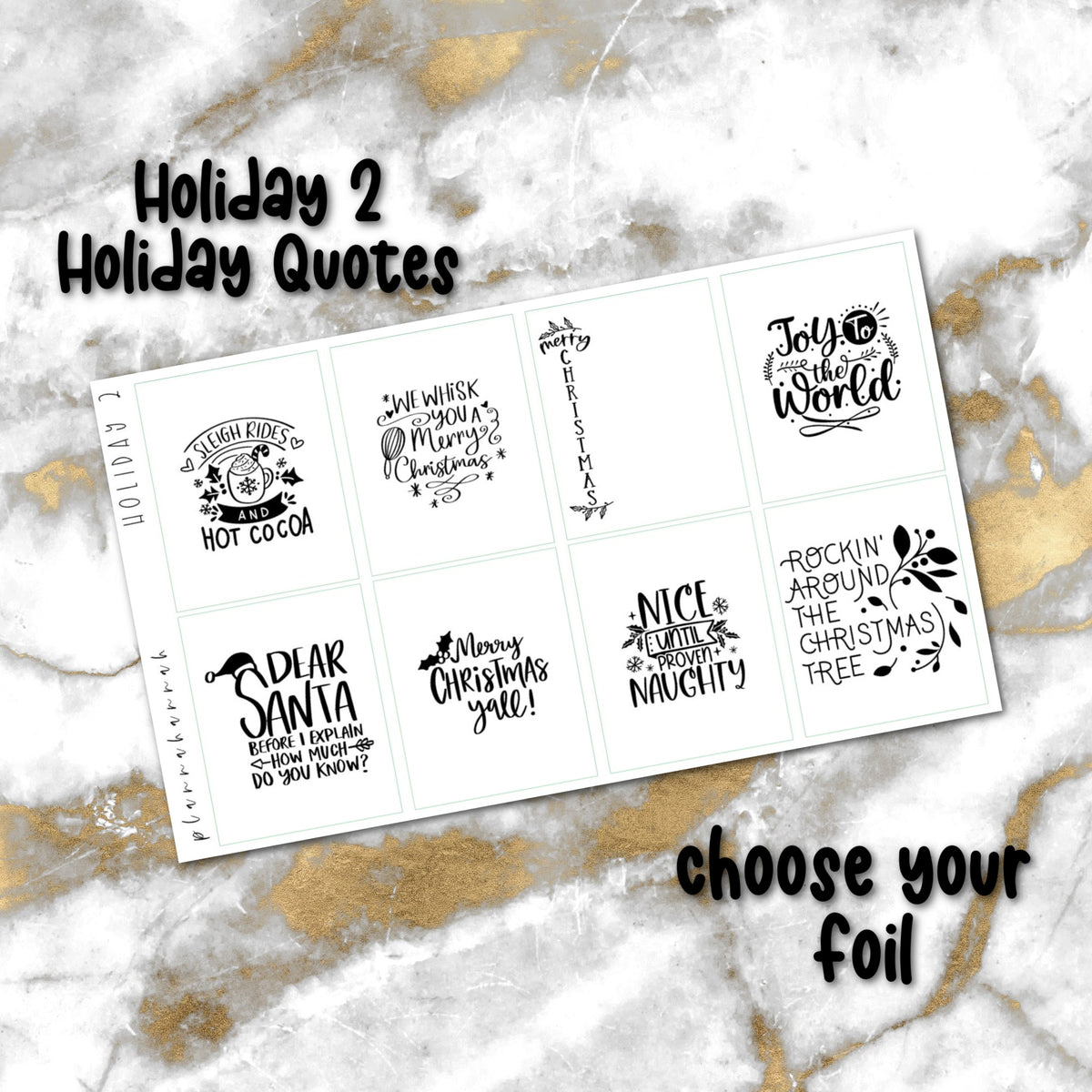 Holiday 2 | Foiled Holiday Quotes