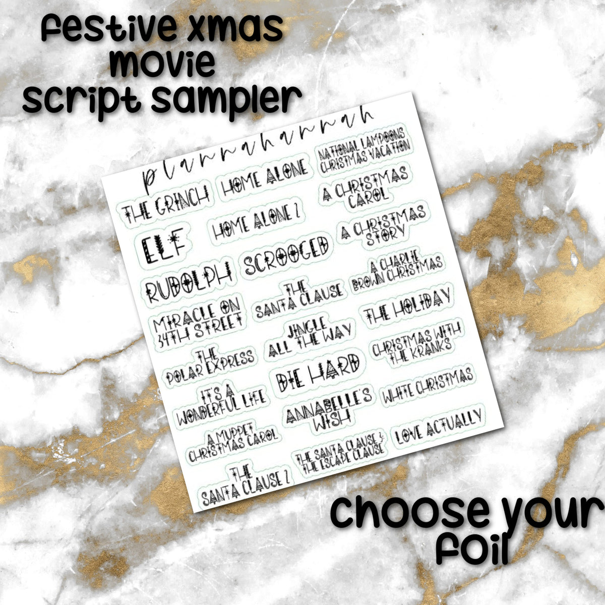 Festive Xmas Movie | Foiled Holiday Sampler