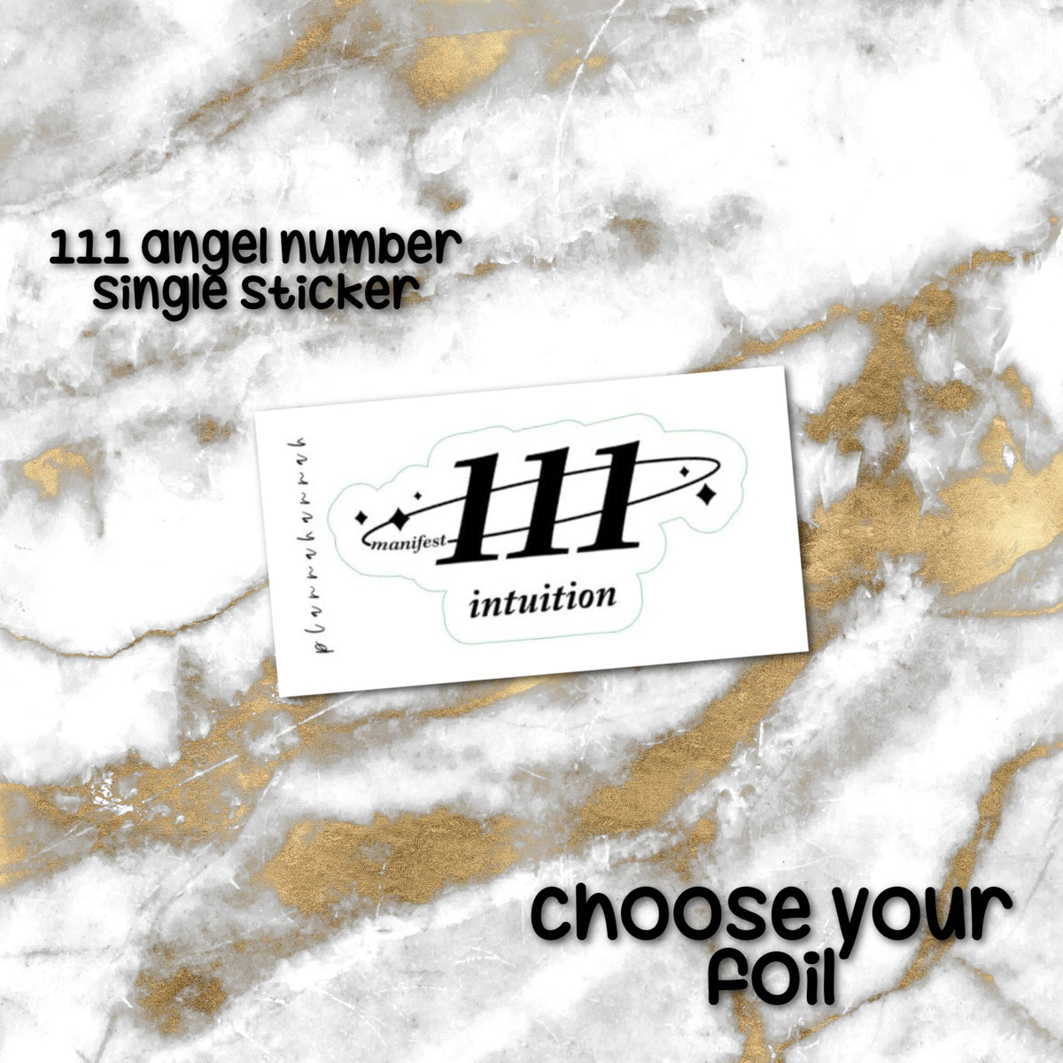 111 Angel Number | Foiled Single Sticker *NOT WATERPROOF*