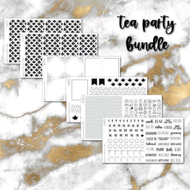 Tea Party Bundle | Foiled Sticker Bundle