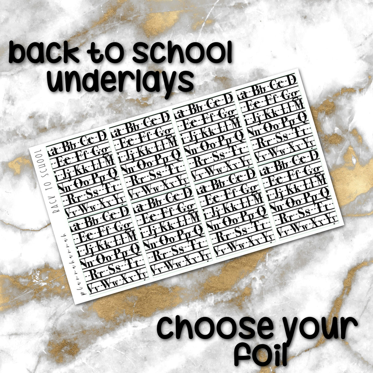 Back to School | Foiled Underlay