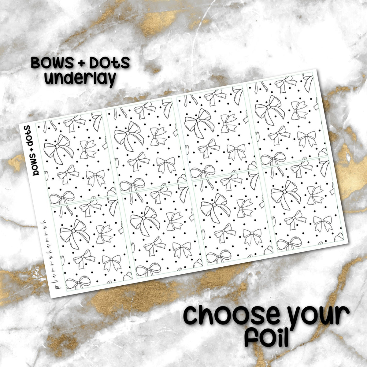 Bows + Dots | Foiled Underlay
