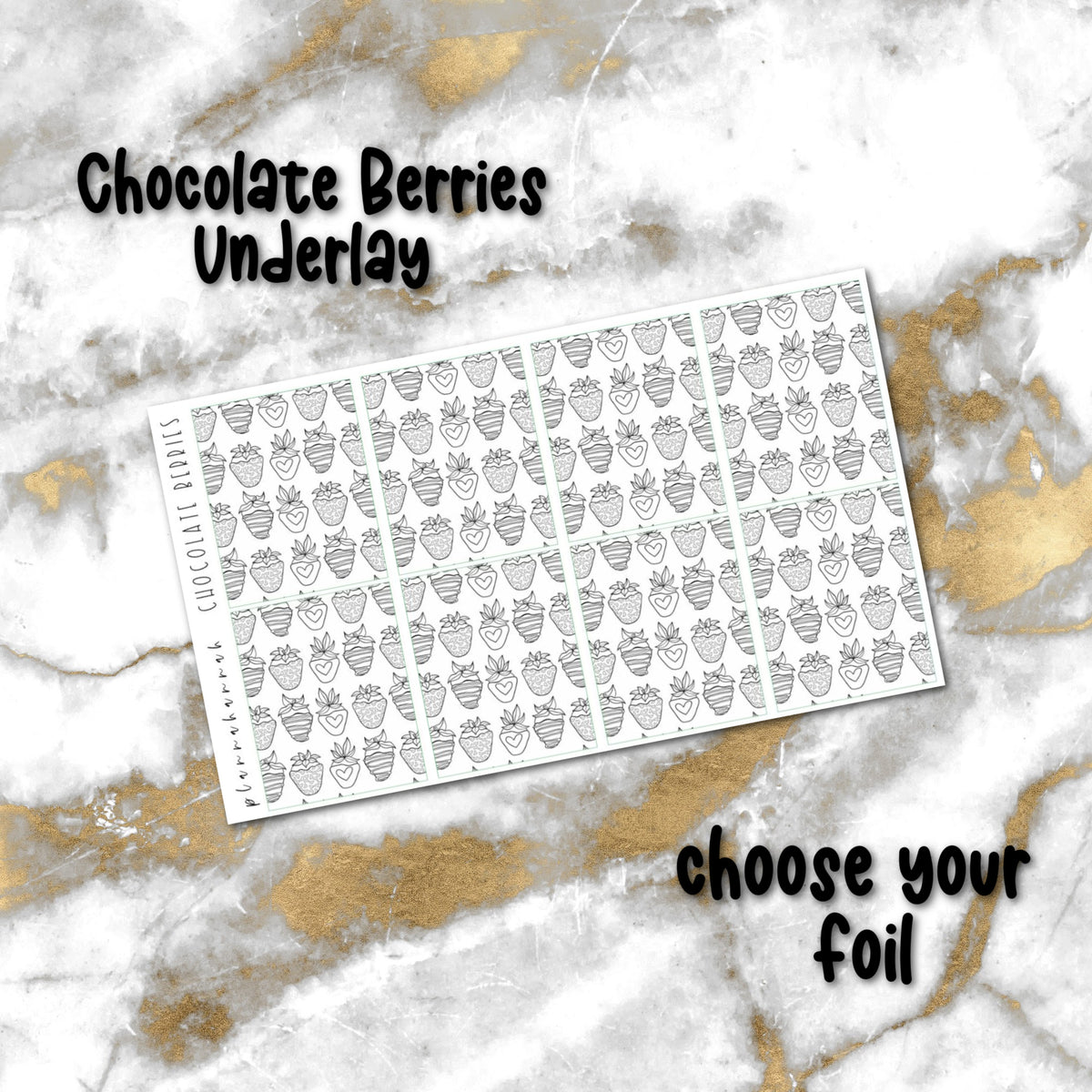 Chocolate Berries | Foiled Underlay
