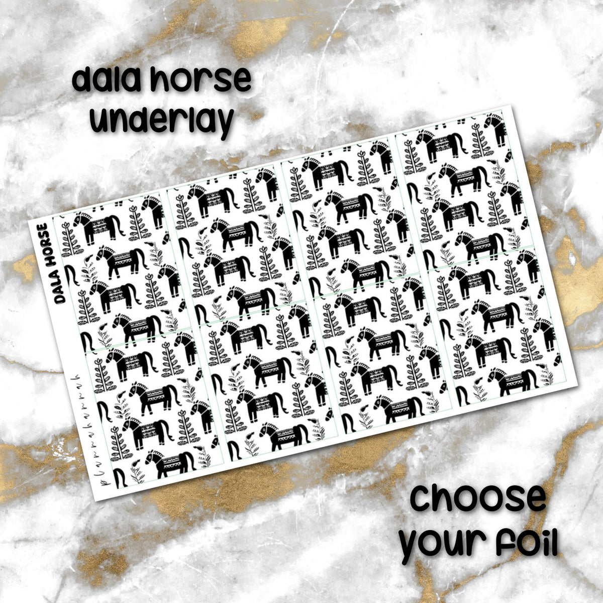 Dala Horse | Foiled Holiday Underlays
