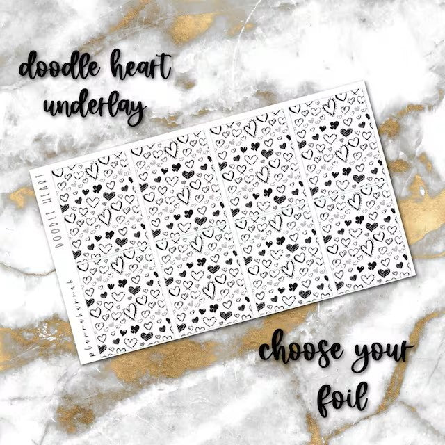 Doodle Heart | Foiled Underlay
