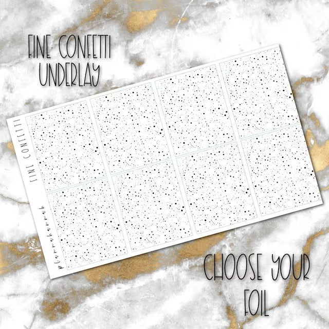 Fine Confetti | Foiled Underlay