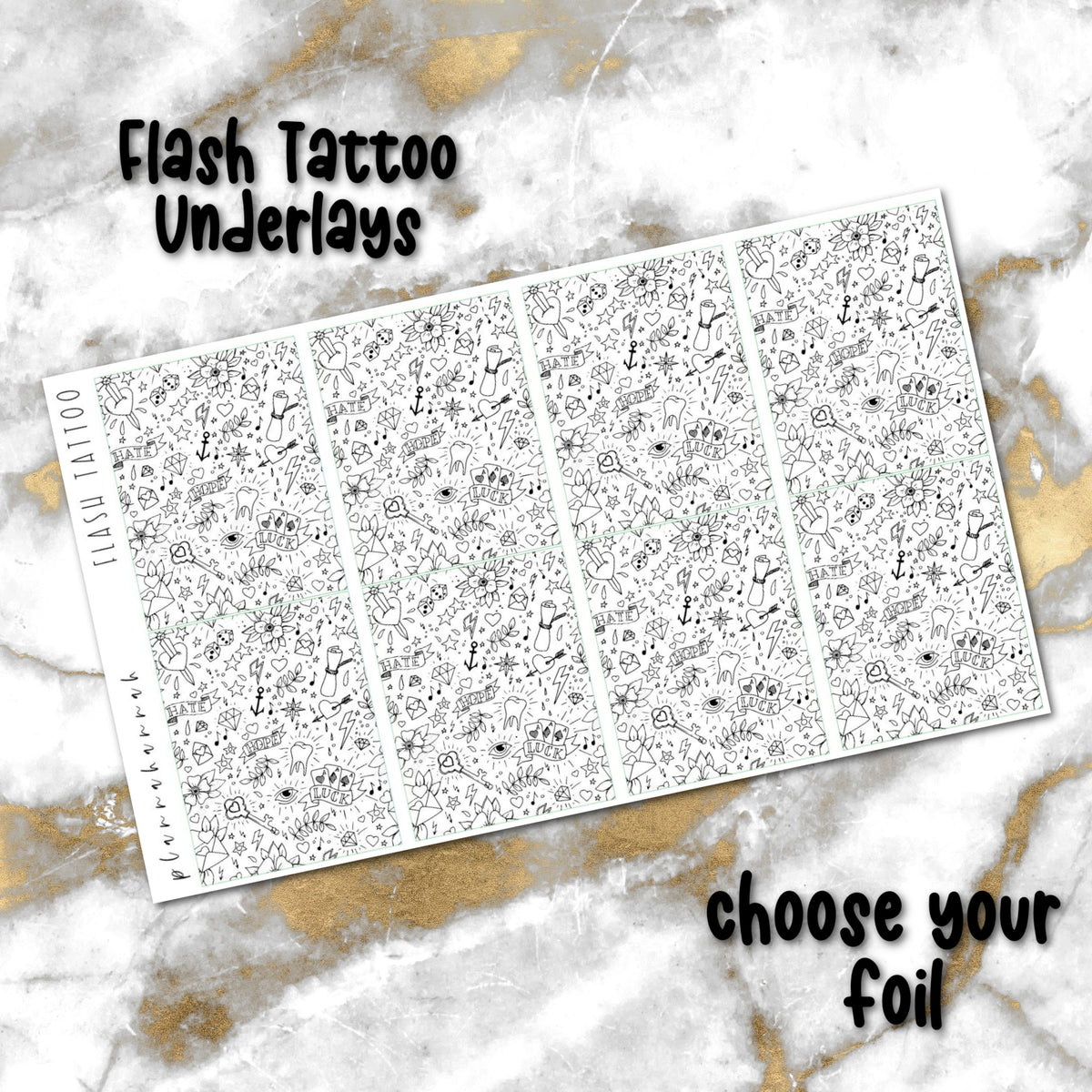 Flash Tattoo | Foiled Underlay