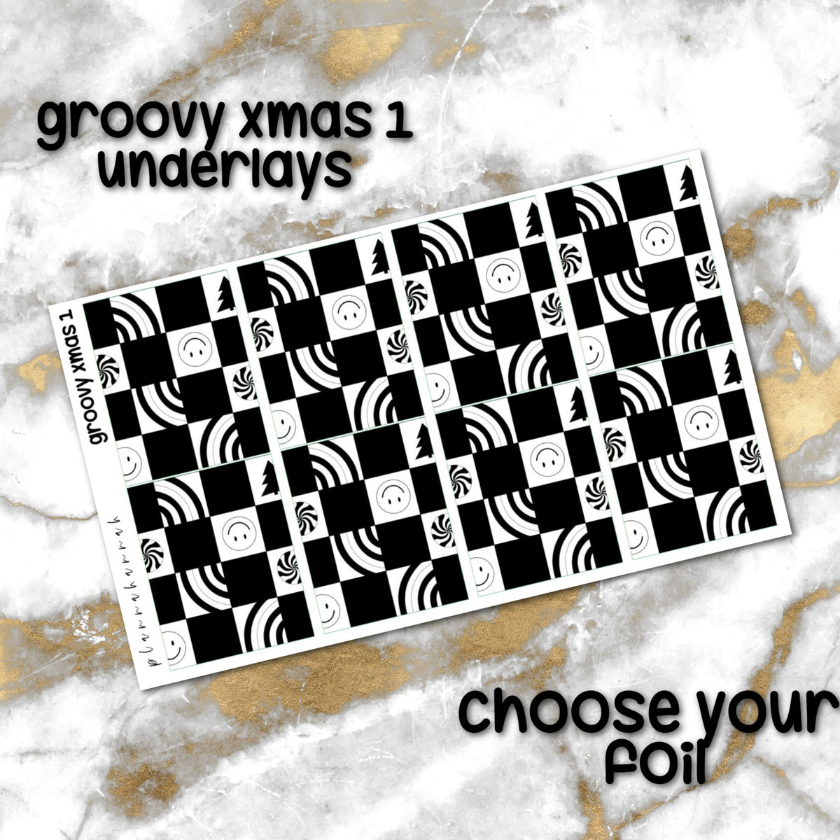 Groovy Xmas 1 | Foiled Holiday Underlays