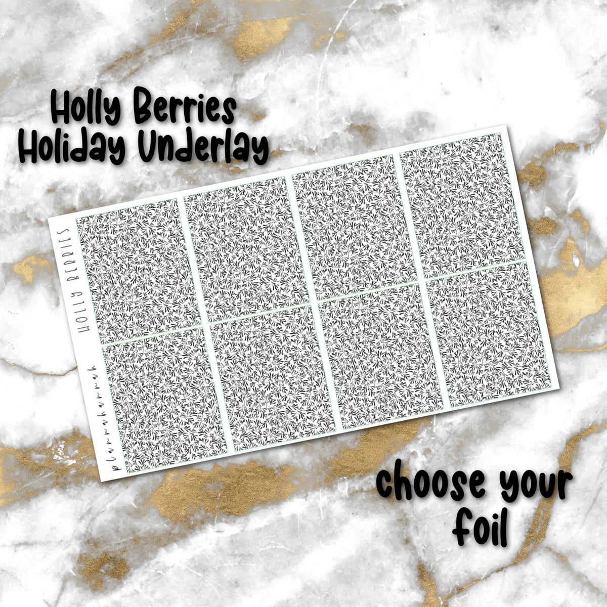 Holly Berries | Foiled Holiday Underlays