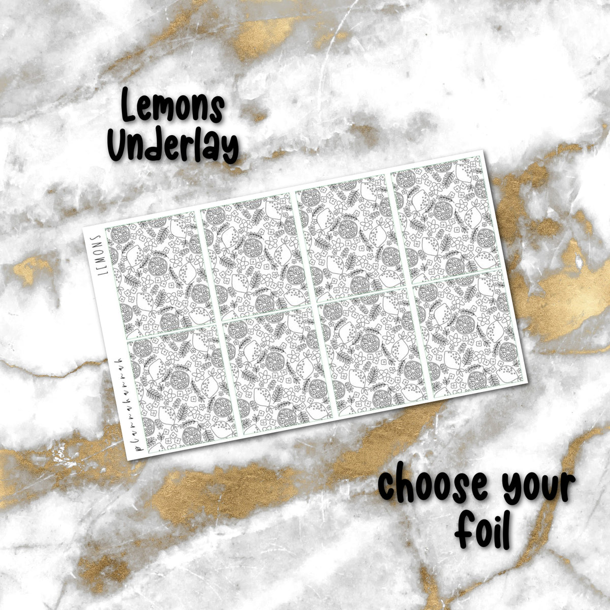 Lemons | Foiled Underlay