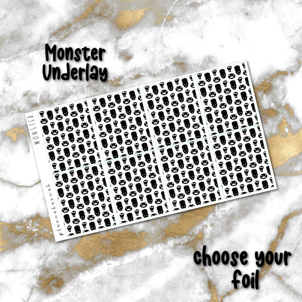Monsters | Foiled Halloween Underlays