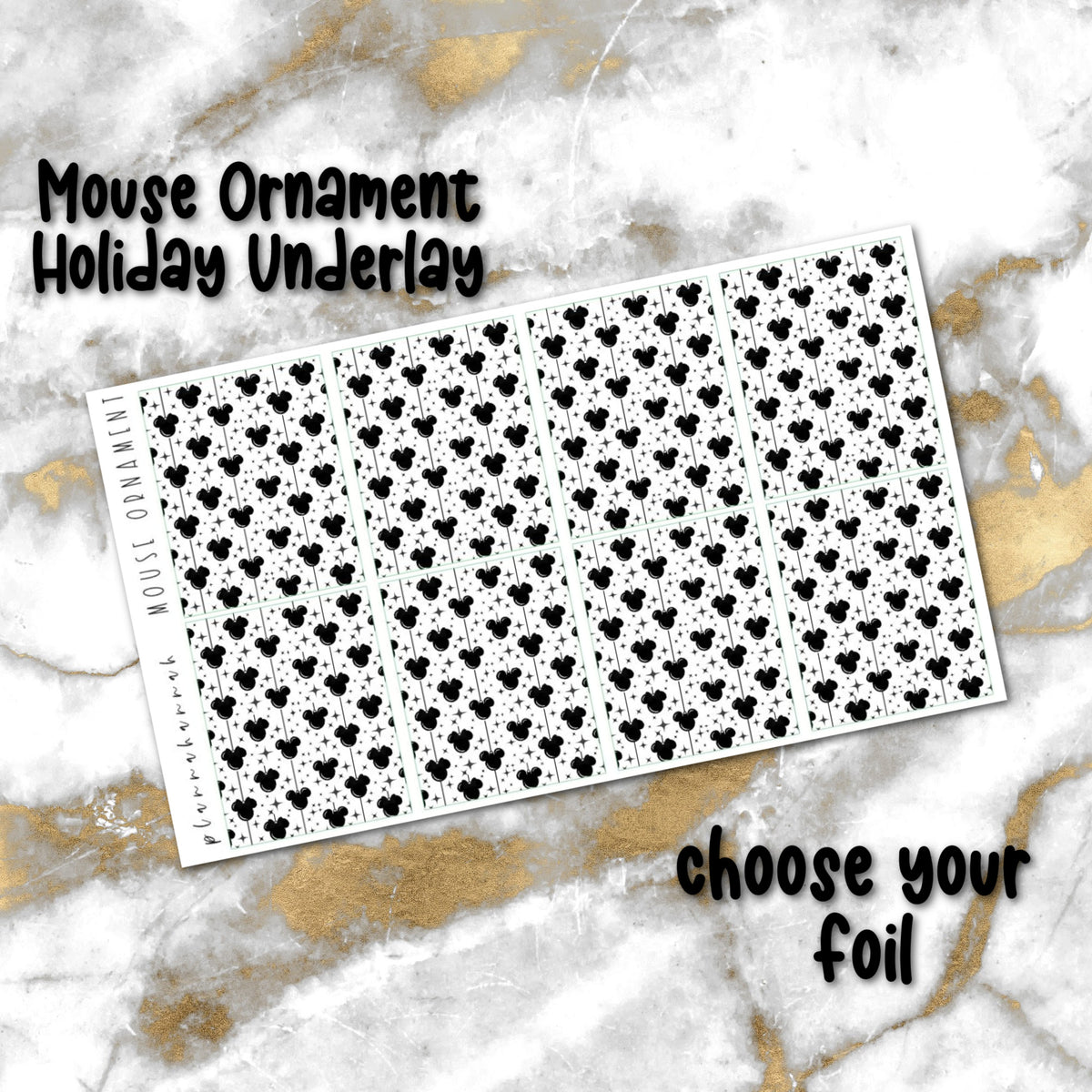 Mouse Ornament | Foiled Holiday Underlays