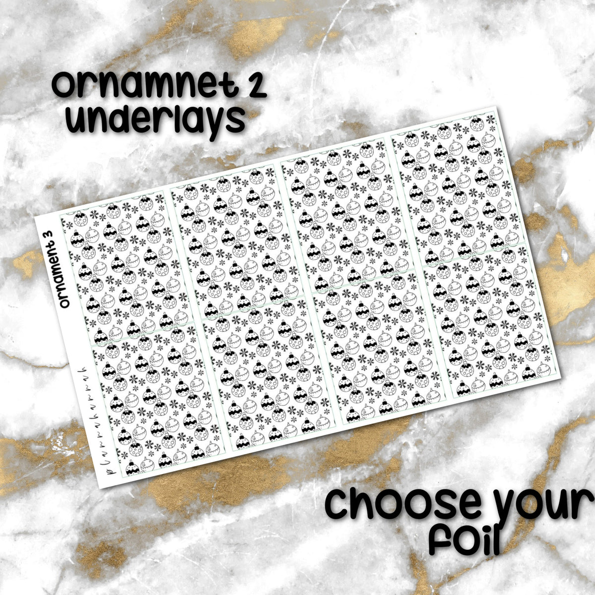 Ornaments 3 | Foiled Holiday Underlays