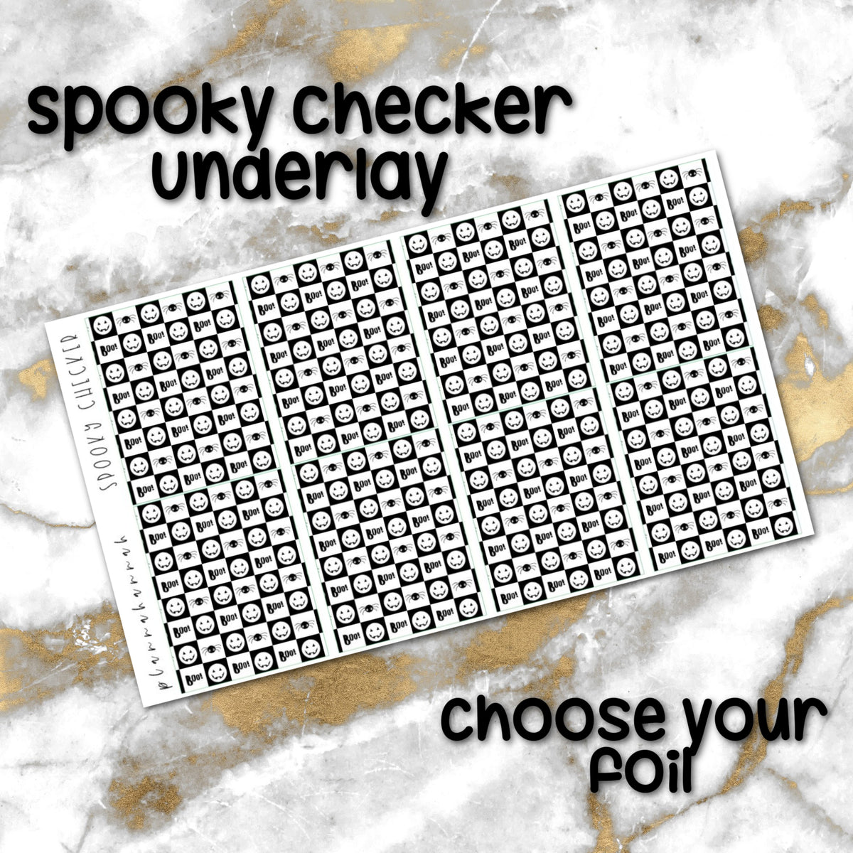 Spooky Checker | Foiled Halloween Underlays