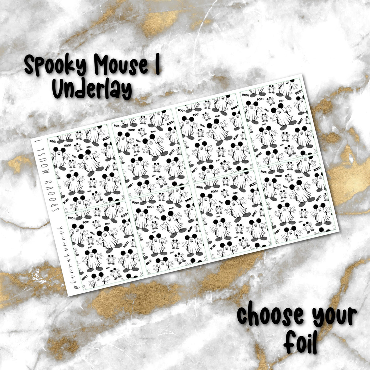 Spooky Mouse 1 | Foiled Halloween Underlays
