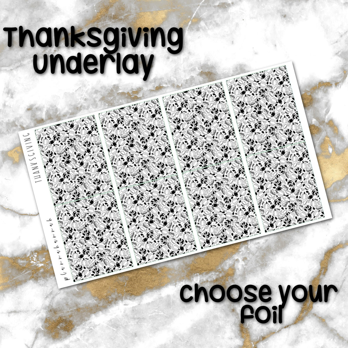 Thanksgiving | Foiled Halloween Underlays