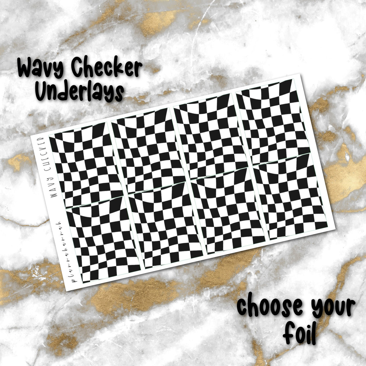 Wavy Checker | Foiled Underlay
