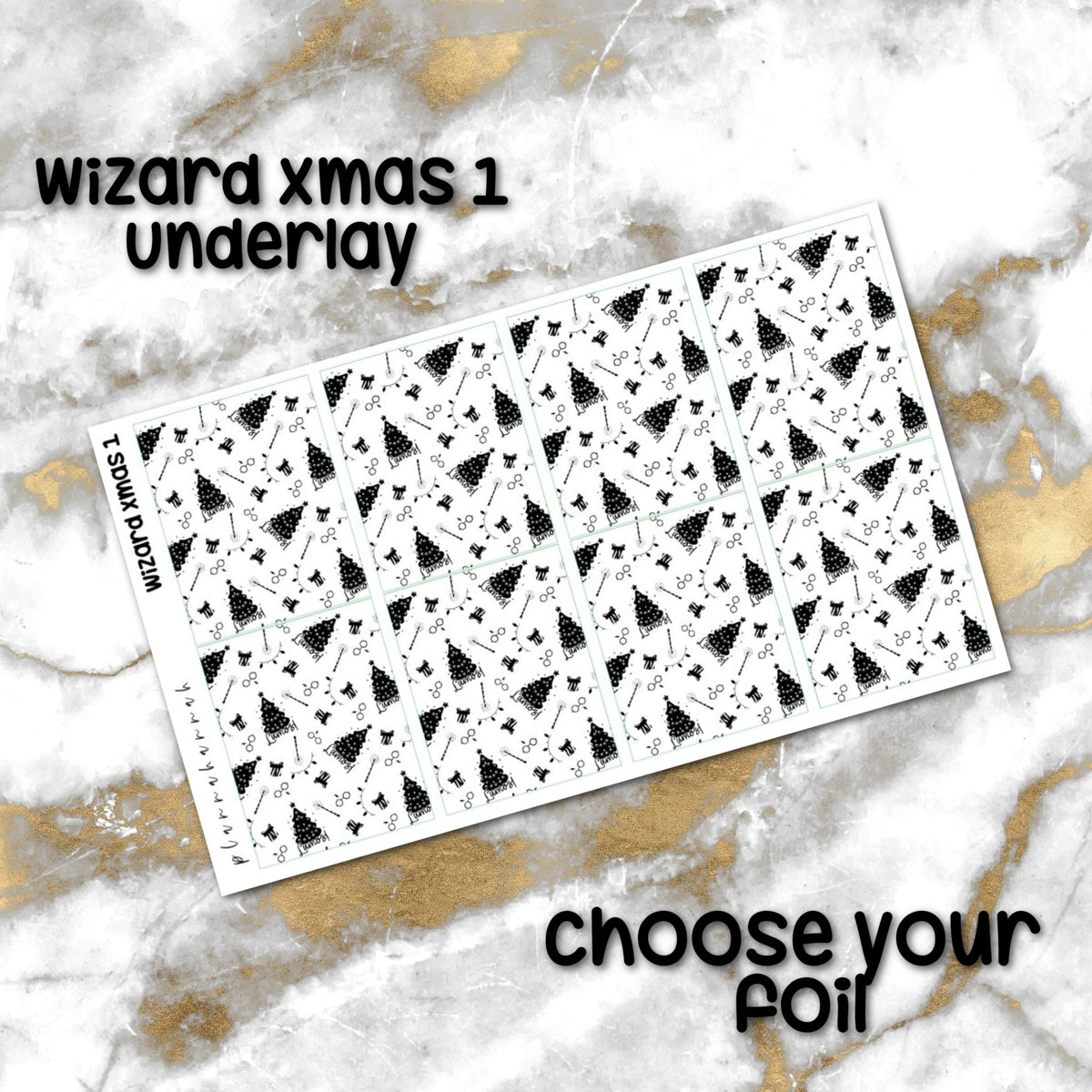 Xmas Wizard 1 | Foiled Holiday Underlay
