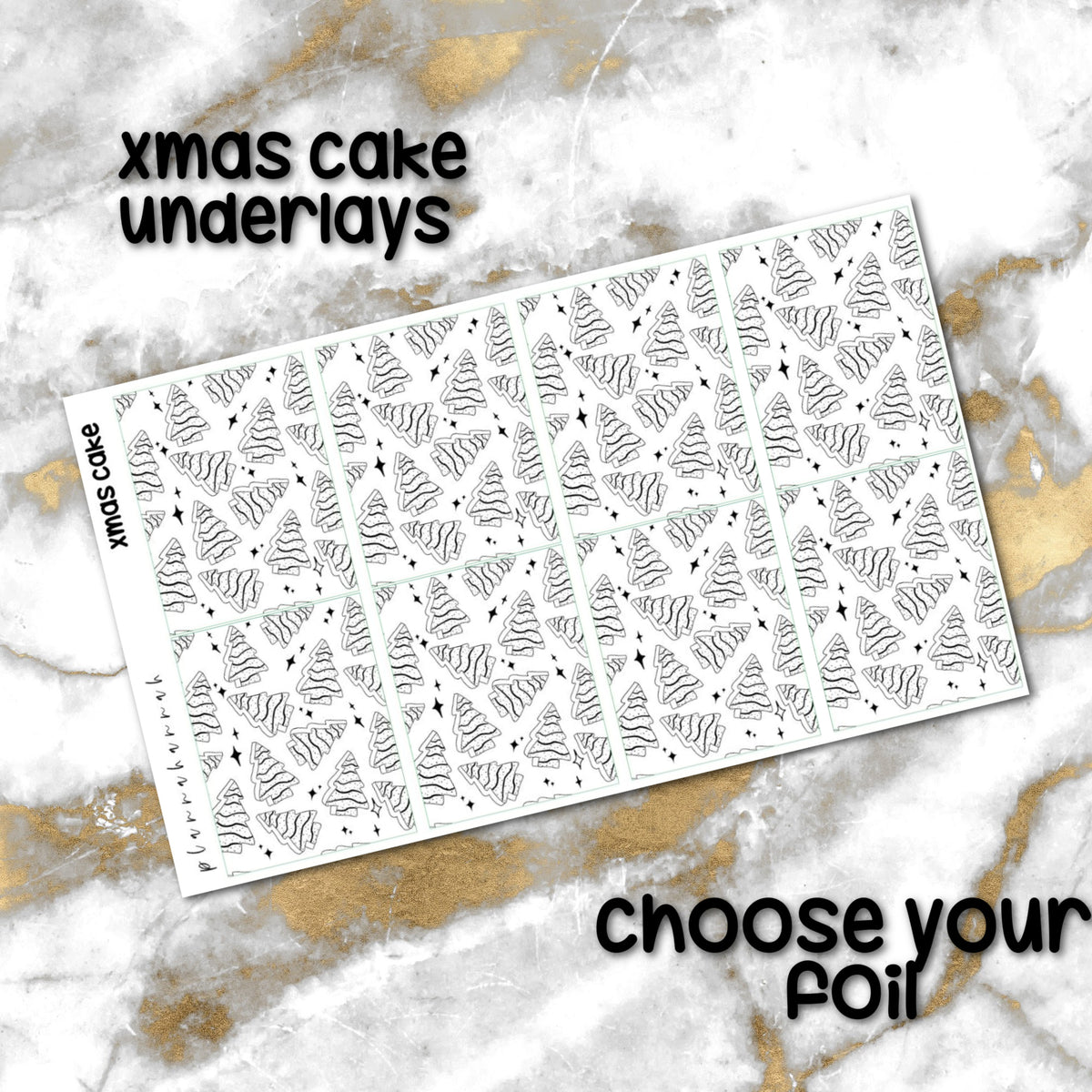Xmas Cake | Foiled Holiday Underlays