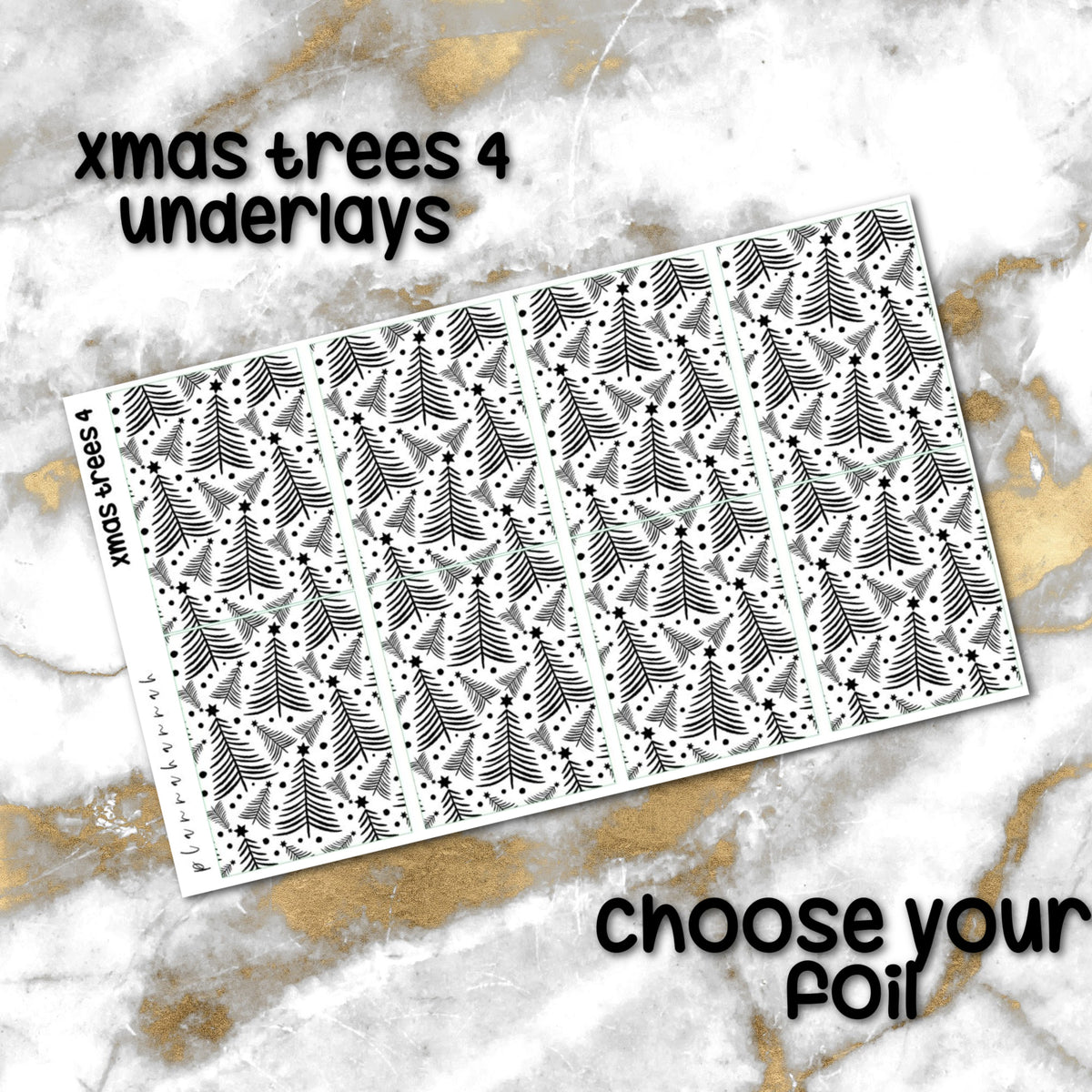 Xmas Trees 4 | Foiled Holiday Underlays