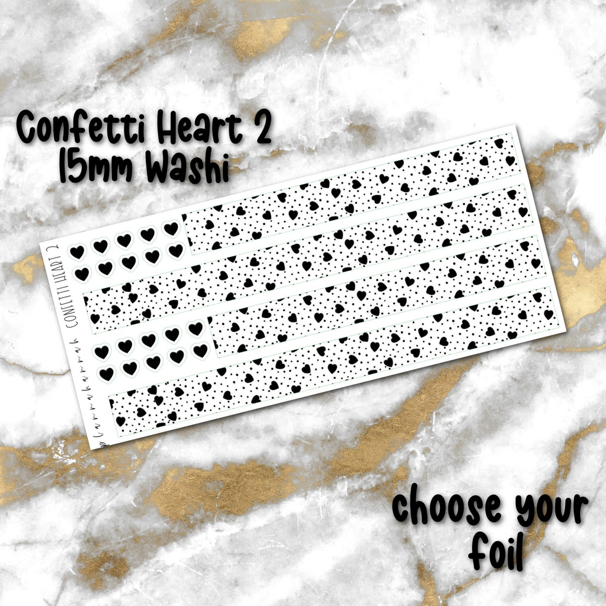 Heart Confetti 2 | 15mm Washi Overlay