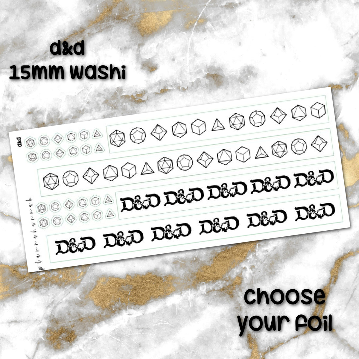D&D | 15mm Washi Overlay