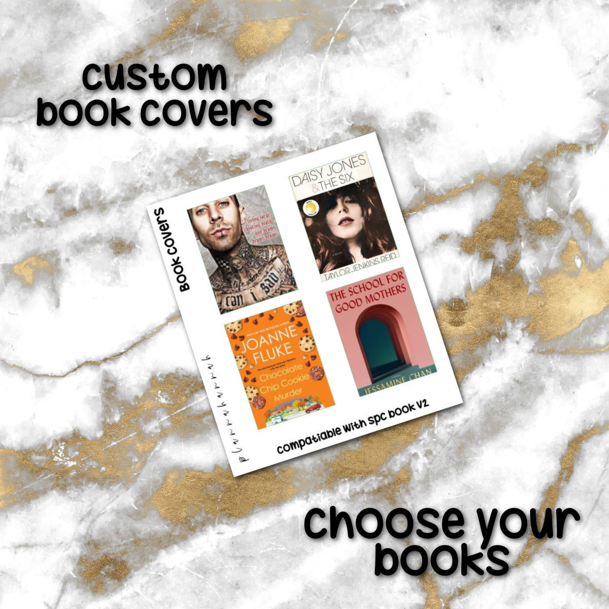 Four Book Cover | Custom Book Journal Sticker