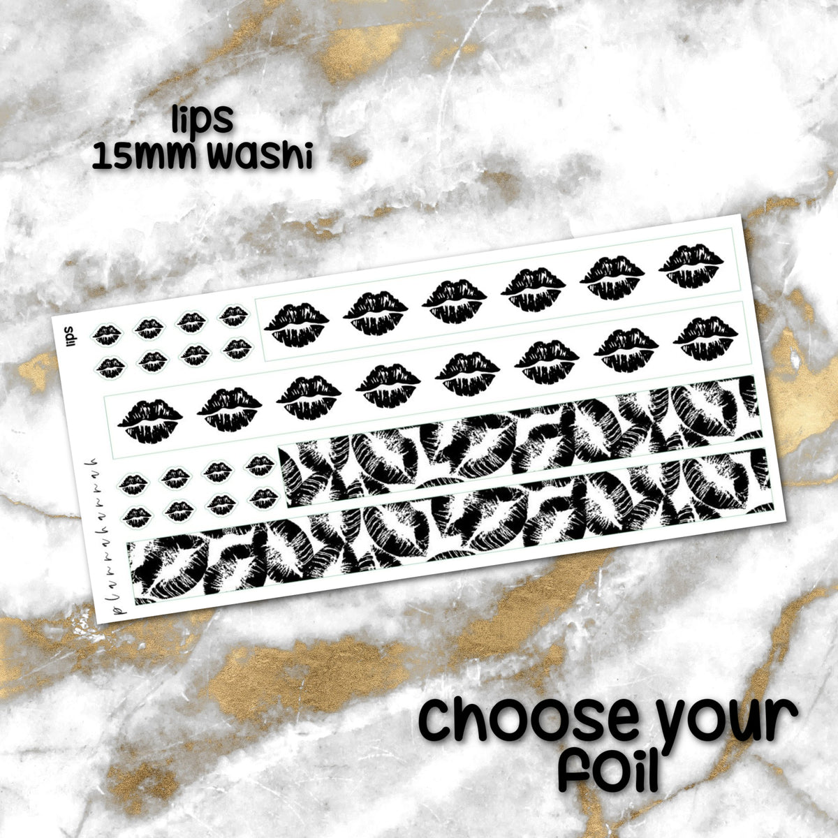 Lips | 15mm Washi Overlay