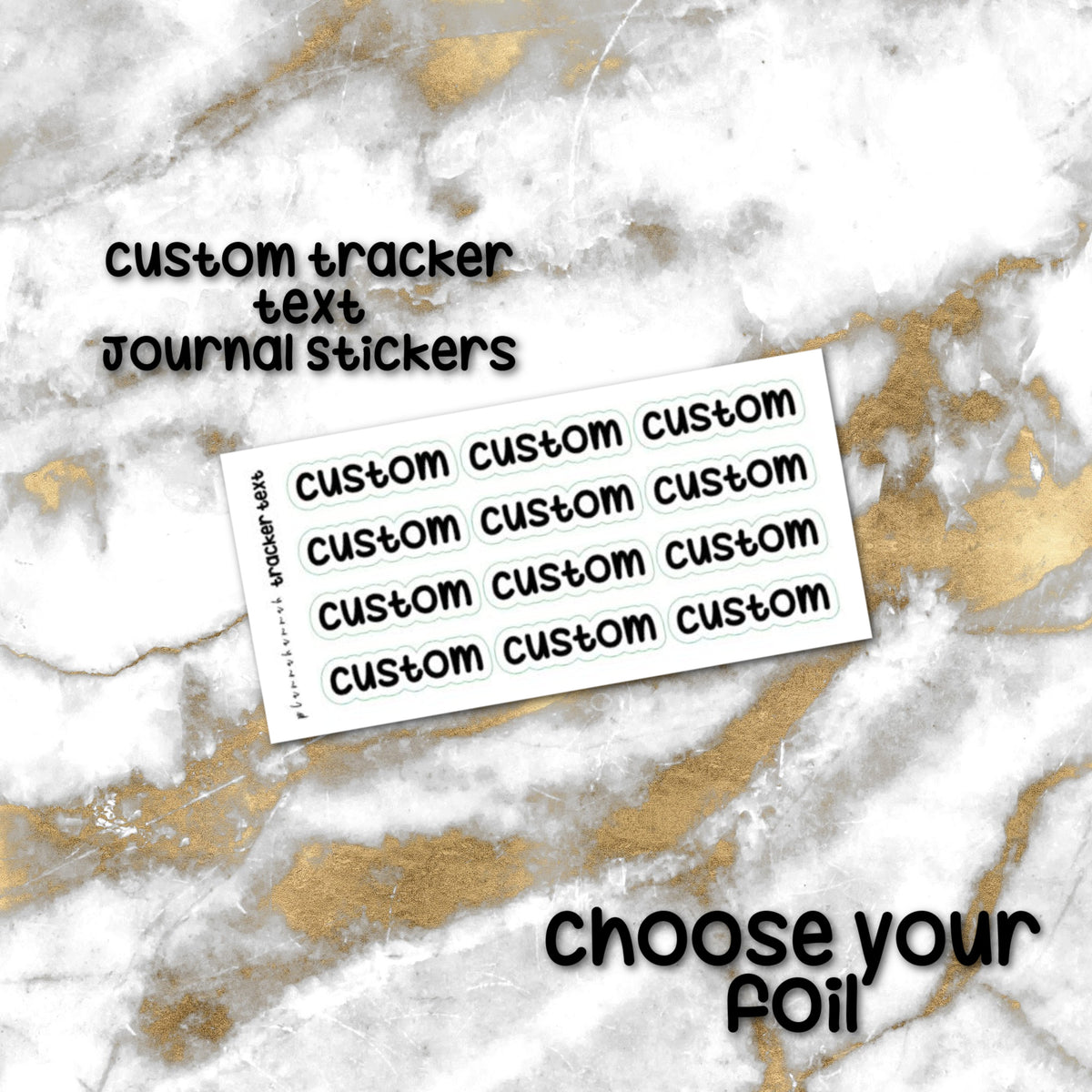 Custom Tracker | Foiled Journaling Sticker