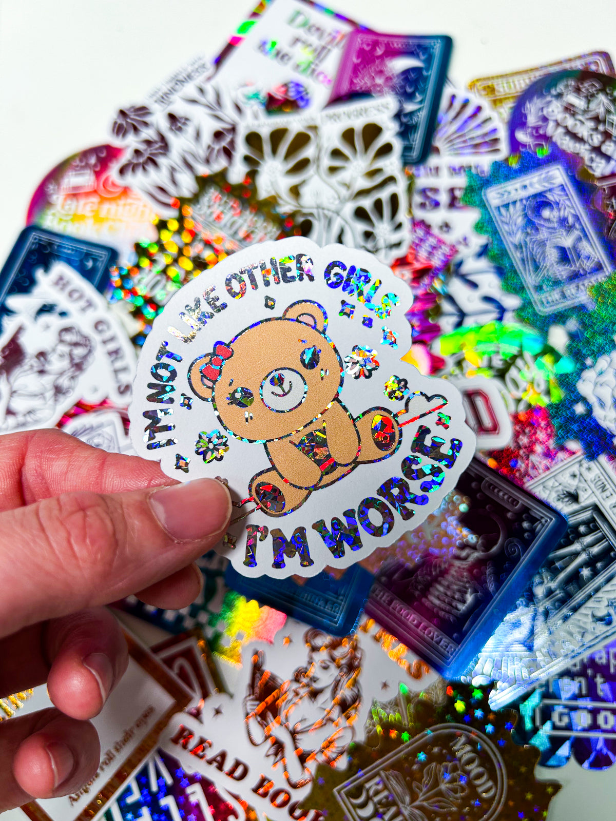 I'm Worse | Holographic Foiled Die Cut *NOT WATERPROOF*