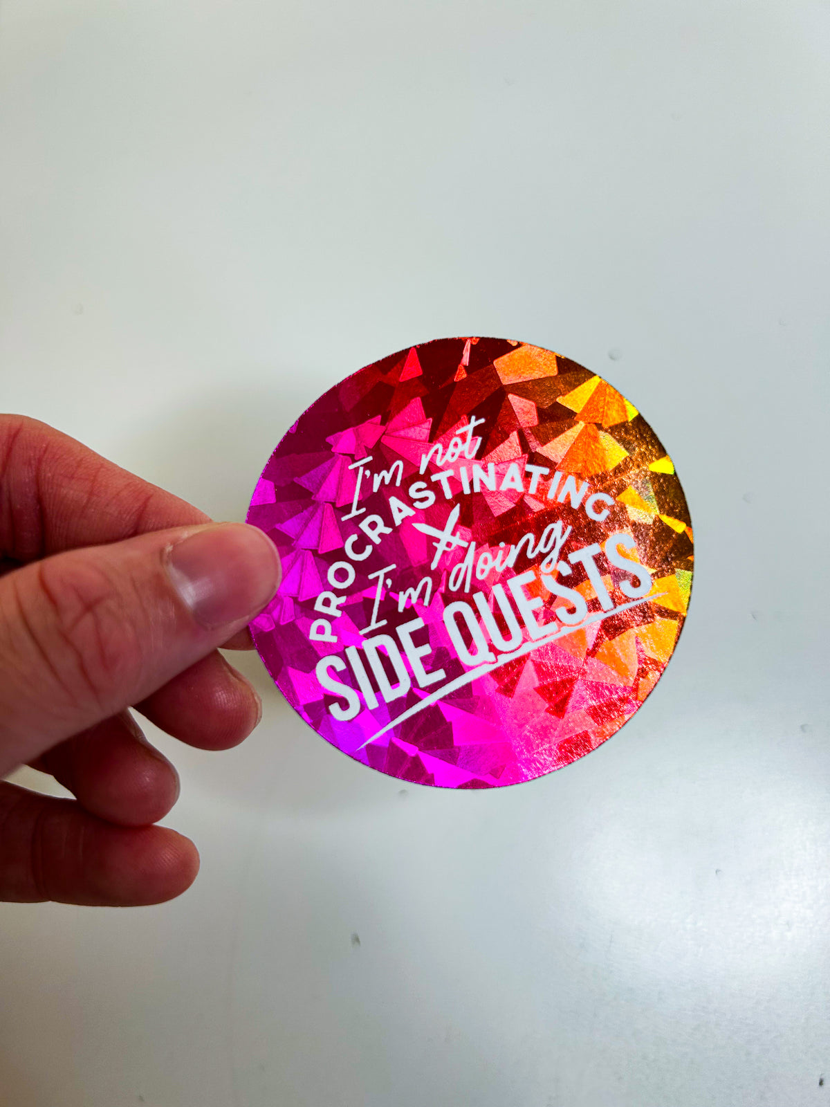 I'm Doing Side Quests | Foiled Die Cut Sticker *NOT WATERPROOF*