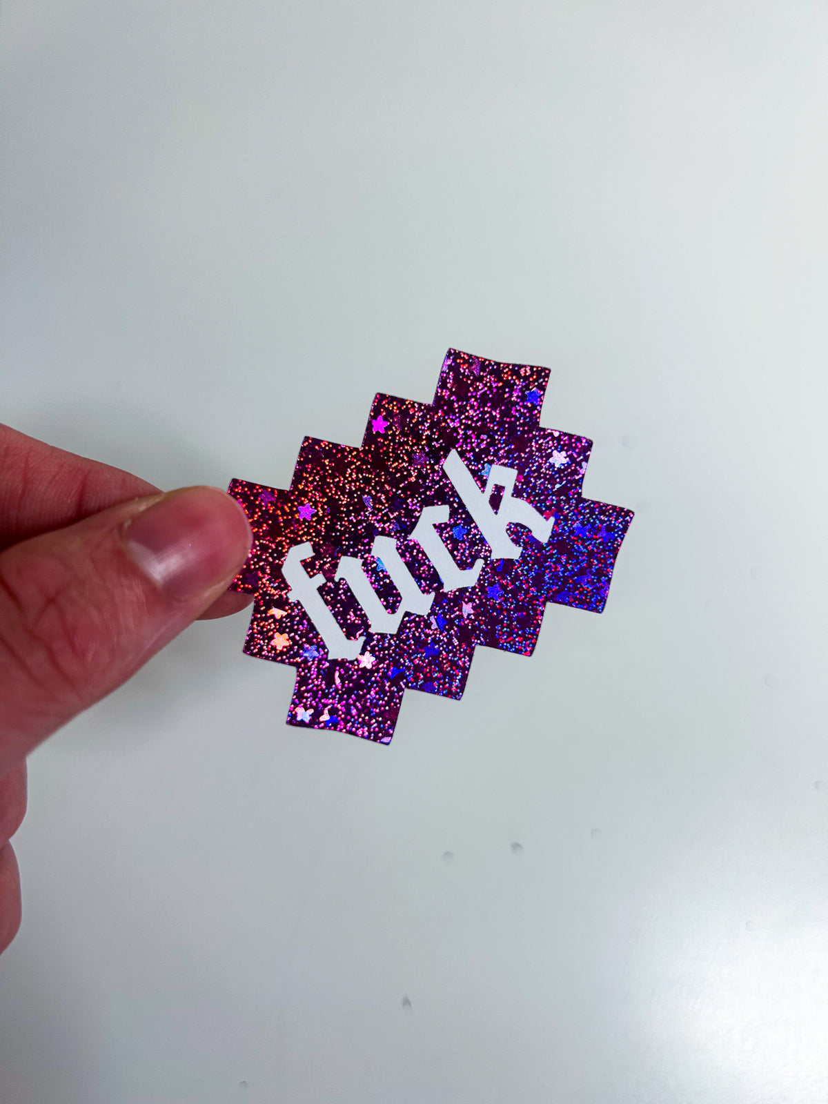 Fuck | Foiled Die Cut Sticker *NOT WATERPROOF*