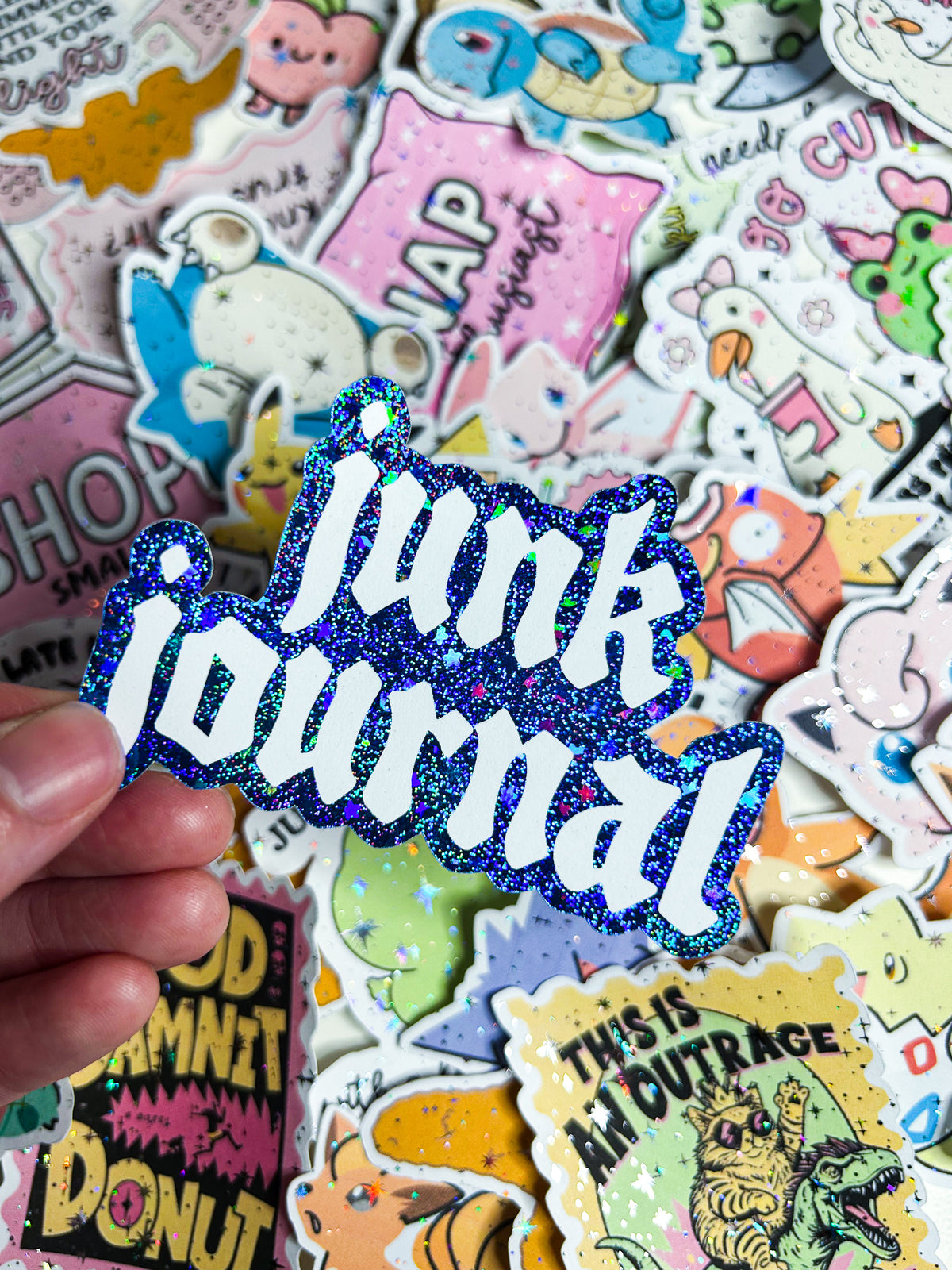 Junk Journal 1 | Foiled Die Cut Sticker *NOT WATERPROOF*