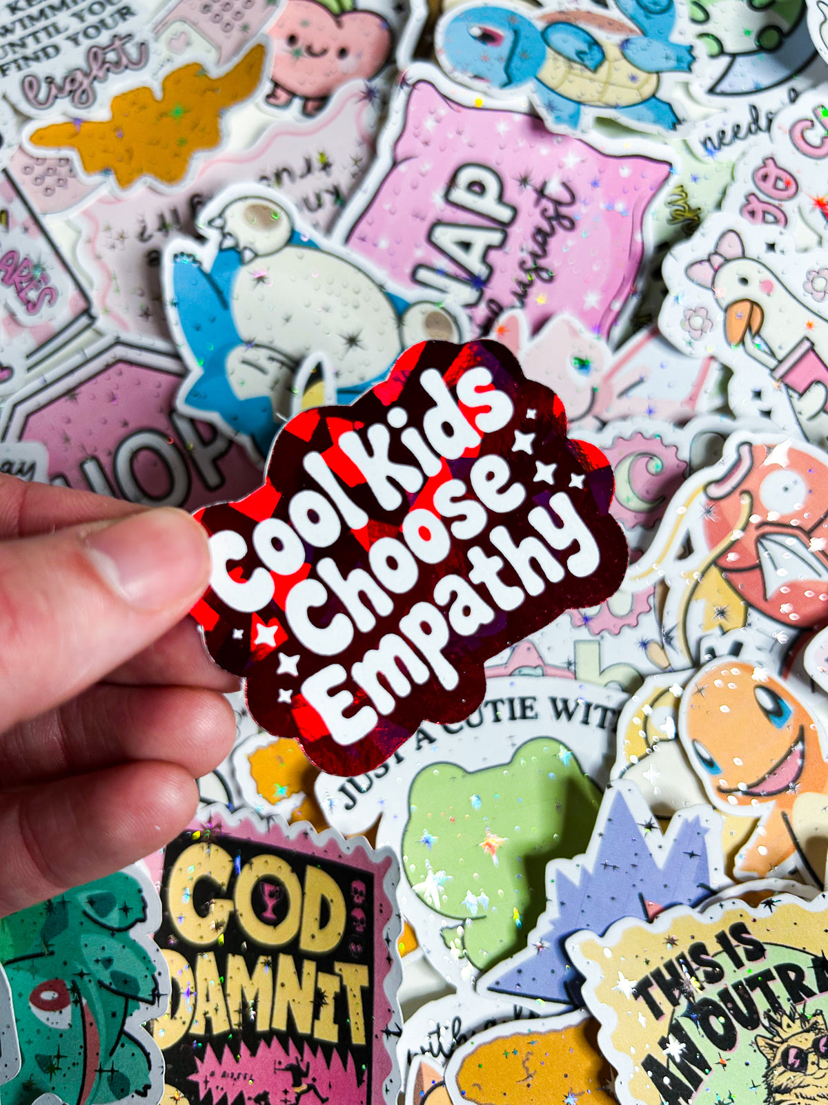 Cool Kids Choose Empathy | Foiled Die Cut Sticker *NOT WATERPROOF*