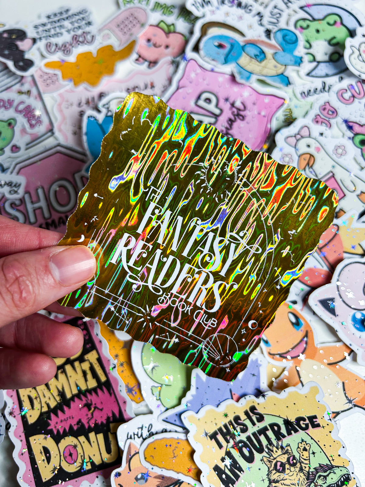 Fantasy Reader Book Club | Foiled Die Cut Sticker *NOT WATERPROOF*