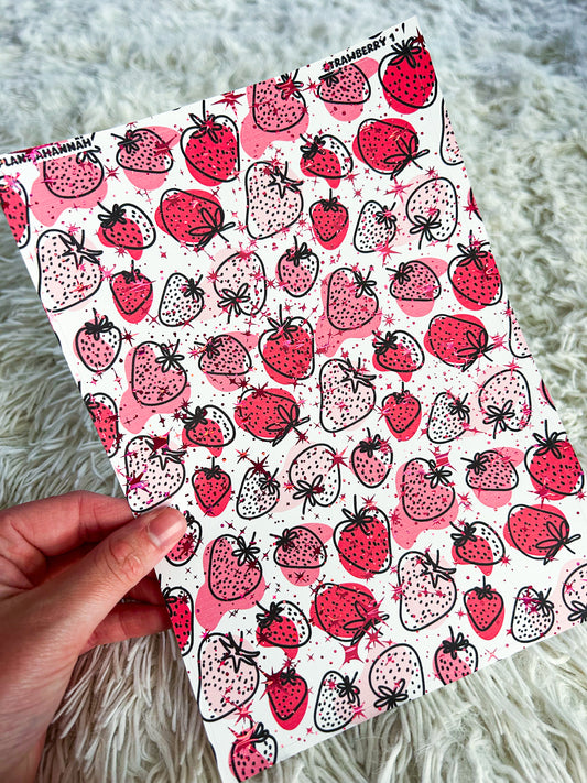 Strawberry 1 | Foiled A5 Paper