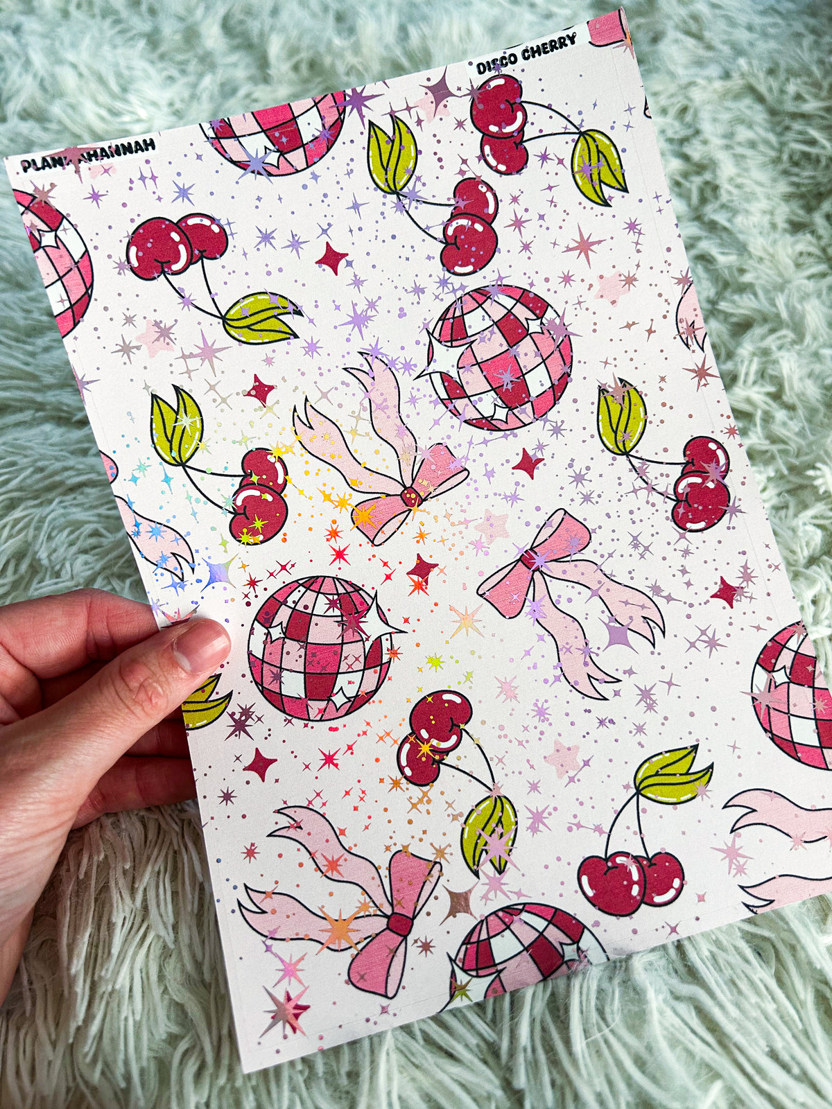 Disco Cherry | Foiled A5 Paper
