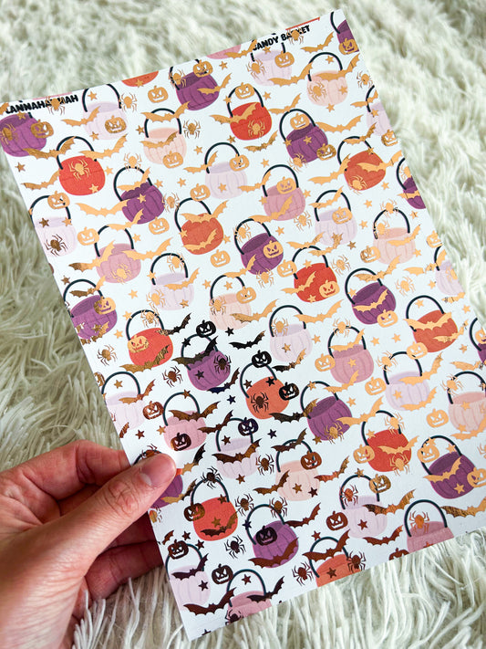 Candy Basket | Halloween Foiled A5 Paper