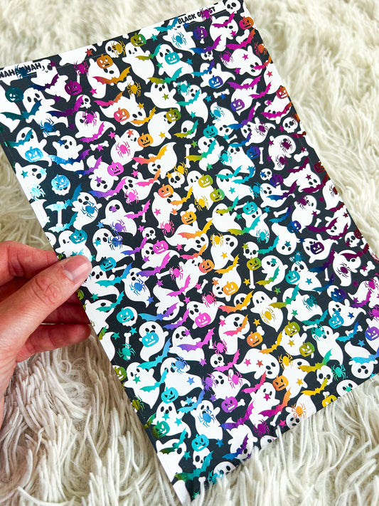 Black Ghost | Halloween Foiled A5 Paper